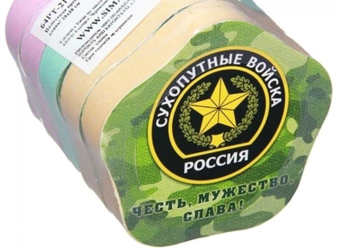 Полотенце прессованное Collorista Честь, мужество, слава!, размер 28х28 см, цвет микс