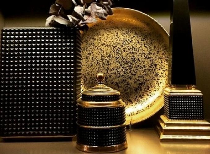 Ваза Библиотека gold