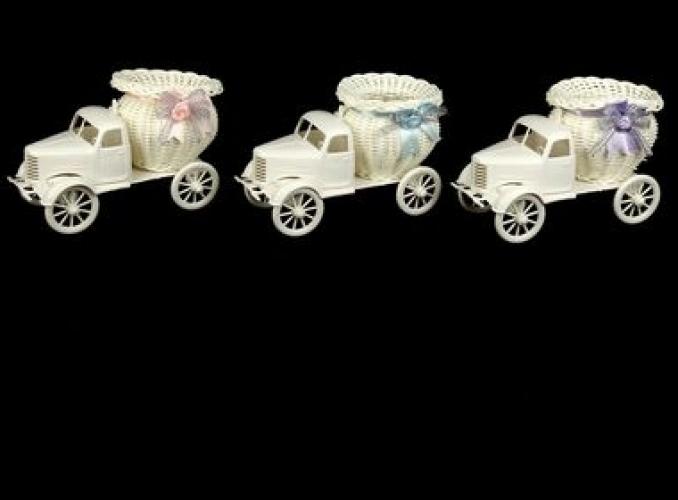 Корзина декоративная Грузовичок с кузовом-вазой МИКС