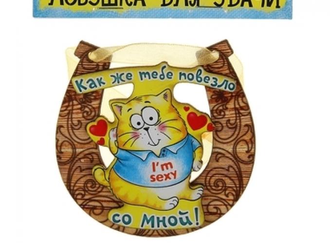 Магнит подкова Как же тебе повезло со мной