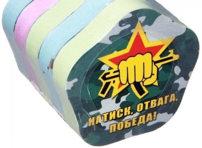 Полотенце прессованное Collorista Натиск, отвага, победа!, размер 28х28 см, цвет микс