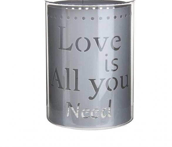 Подсвечник Love is all you need, цвета МИКС