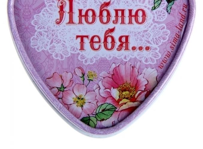 Набор мыло-цветок + серпантин в шкатулке-сердце Вместе навсегда