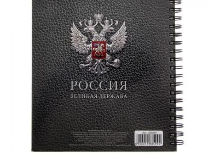 Ежедневник на гребне «Россия» 80л.