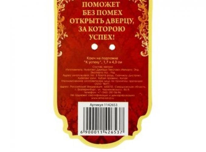 Ключ на подложке К успеху