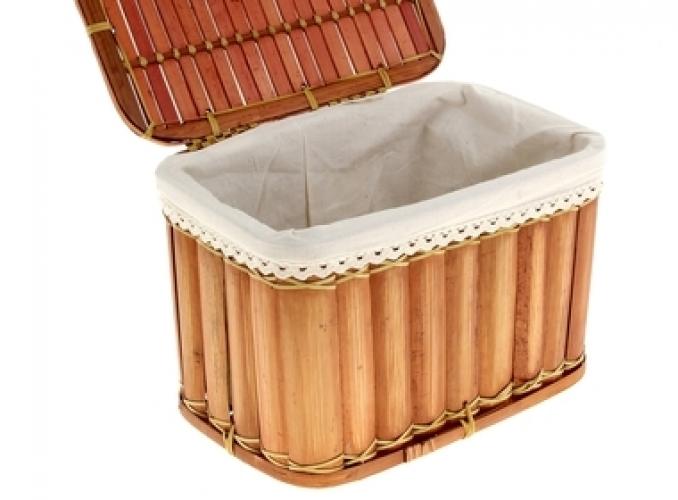 Корзина с крышкой Пикник из бамбука