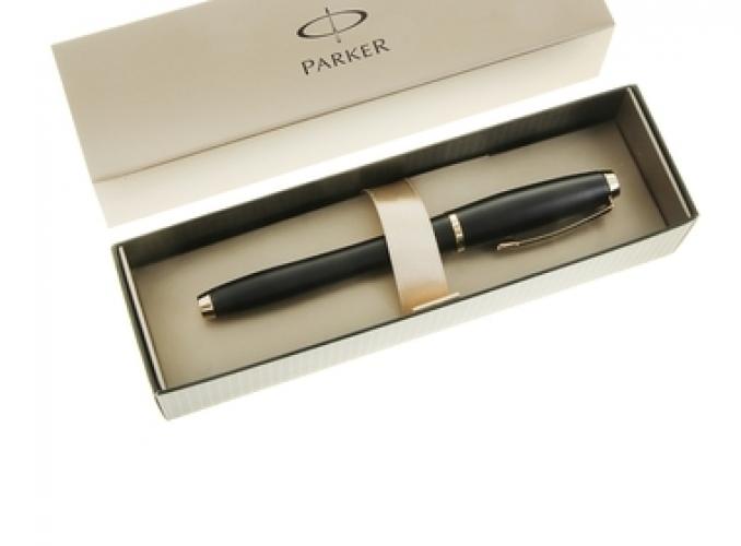 Ручка перьевая Parker Urban Muted Black GT, перо F (тонкое)