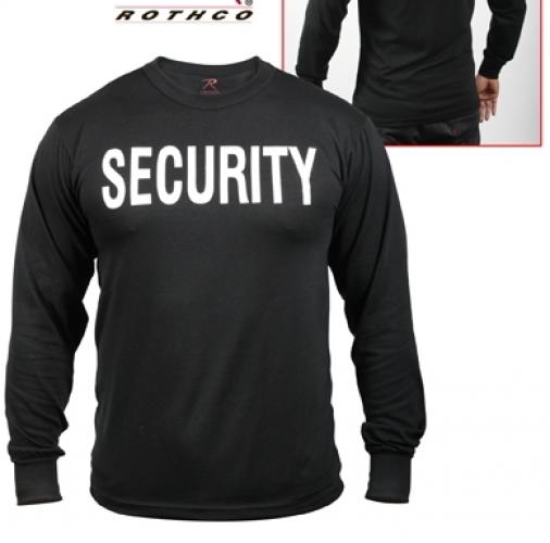 Черная футболка с длинным рукавом SECURITY  ― Тел 8-495-741-86-12 Бронза скульптуры вазы  подарки, статуэтки, пепельницы, лопатки для обуви, ключницы, шкатулки для украшений, кувшины и многое другое EMAIL a7418612@yandex.ru