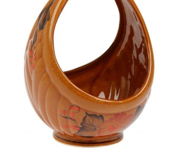 Конфетница Корзинка коричневая