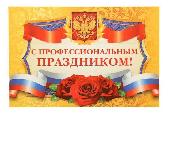 Наклейка на бутылку С профессиональным праздником!