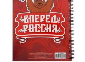 Ежедневник на гребне «Россия с медведем» 80л.