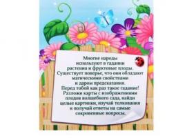 Пасьянс с гаданием Волшебный сад