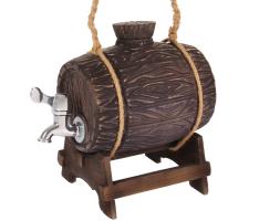 Бочка для вина на подставке, с ручкой, чёрная 2,5 л