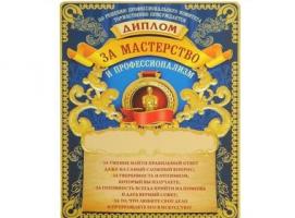 Диплом магнит За мастерство