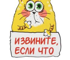 Наклейка на авто Извините, если что