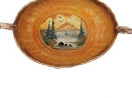 Конфетница Ладья цветной мрамор