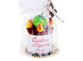 Сувенирное полотенце Пирожное с яблоком и грушами МИКС 30х30 см