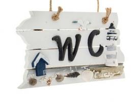 Табличка для туалета WC дом корабль 22*3*12,5 см.