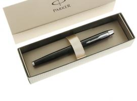 Ручка перьевая Parker IM Metal Black CT, перо F (тонкое)