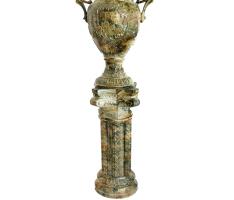 Ваза напольная Астория большая, малахит, коричневая