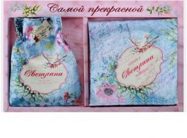 Подарочный именной набор Светлана (зеркало, платок)