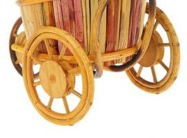 Цветочница-Тележка  Весна в асс. (кругл. или квадр.), ротанг (15*Н14)