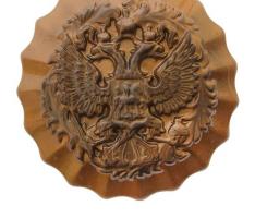 Герб круглый бронза