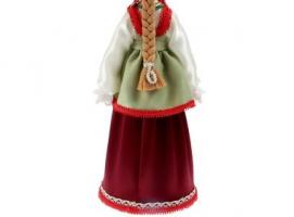 Сувенирная кукла Леночка в девич. праздничн. костюме Россия