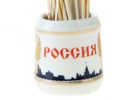 Кружка с зубочистками «Россия. Герб»