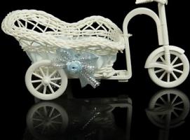 Корзинка декоративная Велосипед с кашпо прямоугольная, МИКС