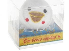 Сувенирное полотенце Мордашка 20х20 см, МИКС