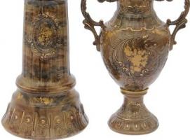 Ваза напольная Астория малахит, коричневая, микс