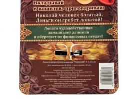 Лопата-загребушка именная Николай