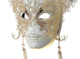 Маска Volto Papillon Bianco Oro, Венеция