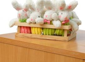 Мягкая игрушка Кролик с бантиком, МИКС