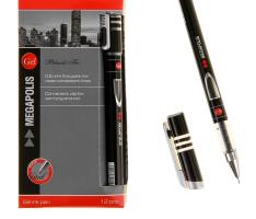 Ручка гелевая Erich Krause MEGAPOLIS GEL black tie стержень черный узел 0.5мм, EK 19953