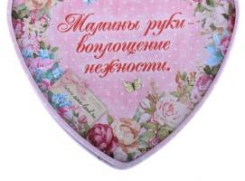 Набор мыльных лепестков в шкатулке-сердце Любимой мамочке: 6 бутонов и полотенце