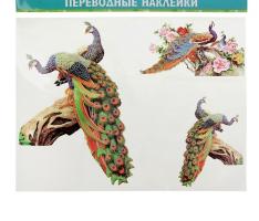 Наклейка-переводка Райский сад с павлинами