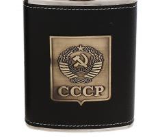 Фляжка 240 мл черная Герб СССР