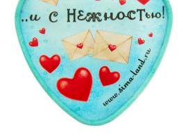 Набор мыльные лепестки Мишка с букетом в шкатулке-сердце