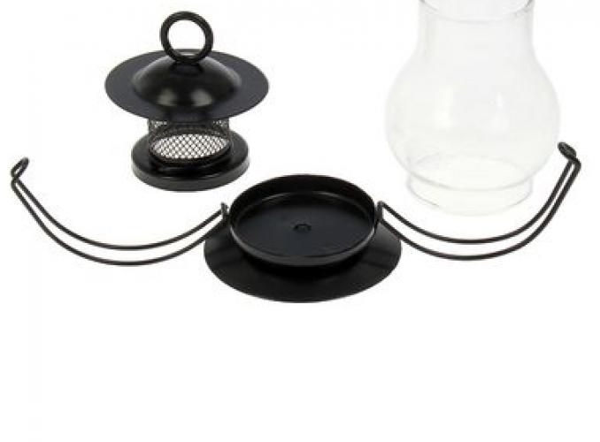 Подсвечник 1 свеча Лампада, чёрный 14х10х22 см