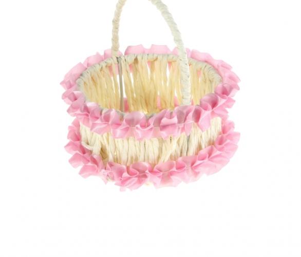 Корзинка декоративная, розовая