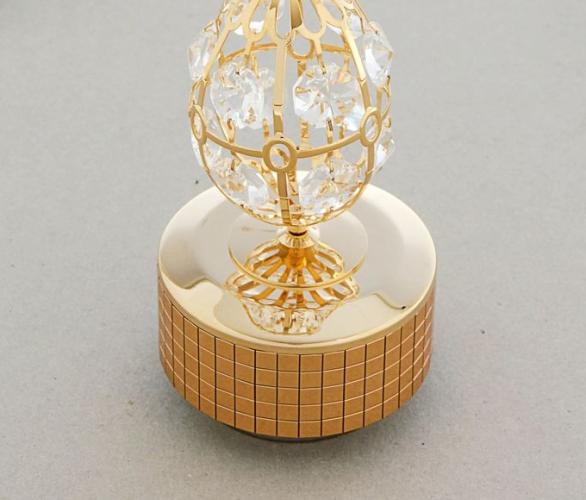 Сувенир Яйцо на музыкальной подставке с хрусталиком Сваровски