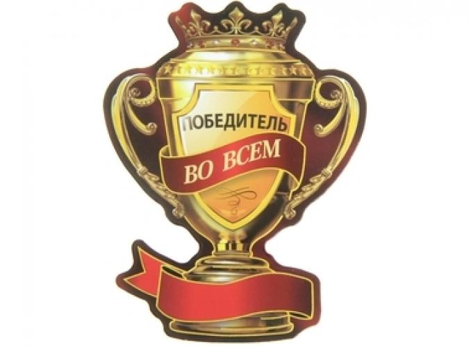 Магнит кубок Победитель во всем