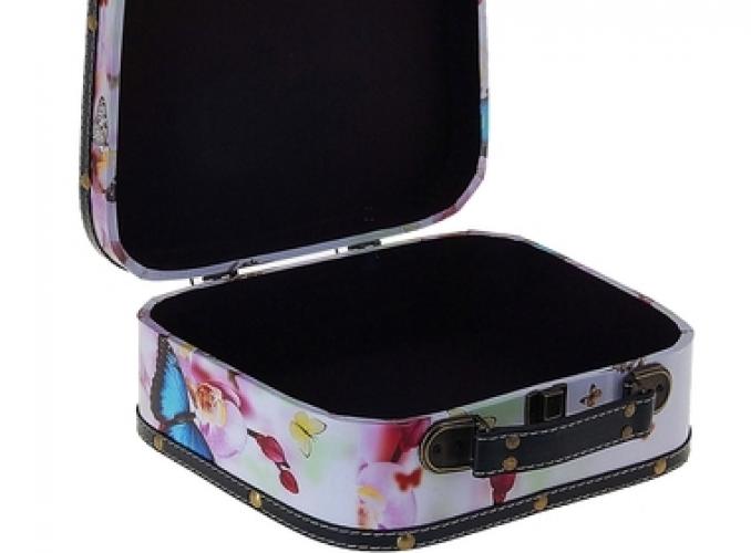 Шкатулка-чемоданчик Бабочка на орхидее