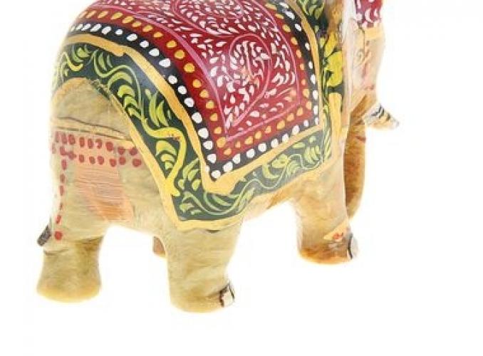 Сувенир Слон из камня, с росписью