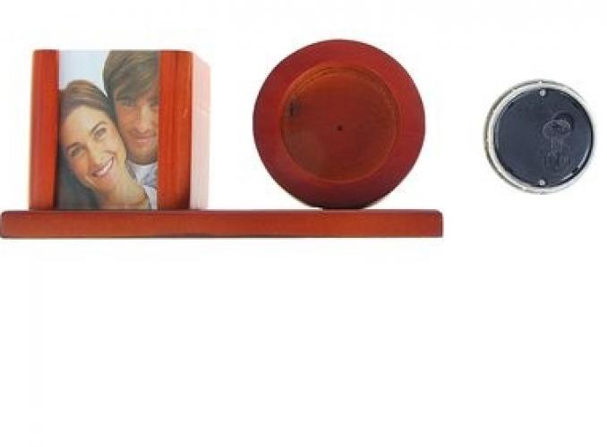 Набор настольный 3 в 1 Лаконичность: подставка для ручек с фоторамкой, часы