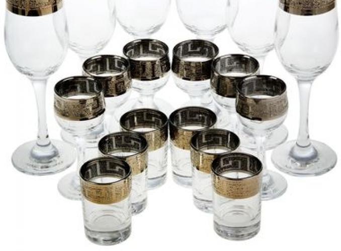 Мини-бар 18 предметов шампанское, кристалл, белый