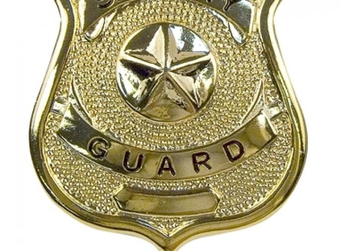 Значок SECURITY GUARD золотой  ― Тел 8-495-741-86-12 Бронза скульптуры вазы  подарки, статуэтки, пепельницы, лопатки для обуви, ключницы, шкатулки для украшений, кувшины и многое другое EMAIL a7418612@yandex.ru