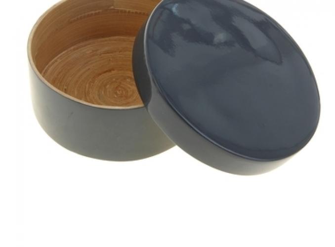 Емкость для хранения Серый глянец, бамбук